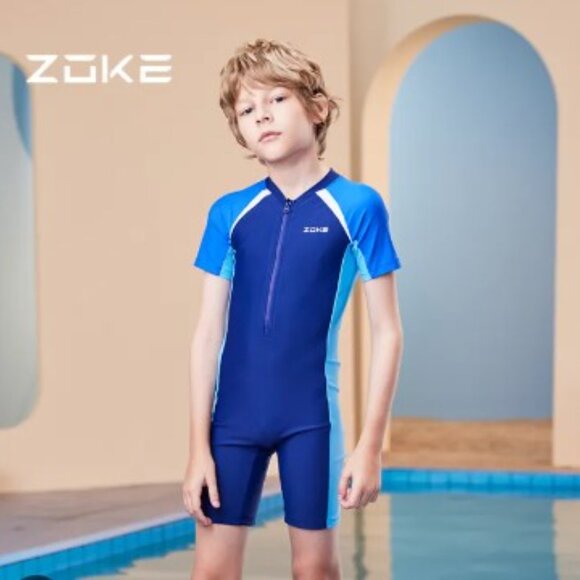 SUN PROTECTION BOY'S RASHGUARD ONE PIECE SWIMSUIT WATER SPORT - Picture 4 of 13